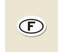 HEIKO タックラベルシール サイズ表示「F」 12×17mm 546片 入数:1束(42片×13シート入) 007062764