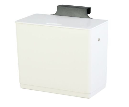 MKトレンド 扉に掛けるスライド蓋付きゴミ箱 ホワイト 入数:1台 TSGP-544