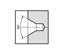 エスコ 1.0x100mm/60゜ センタードリル(軸 4.0mm/コーティング) 入数:1本 EA824EG-1(4)