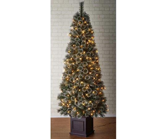 アズワンカタログ製品 ベース付きヌードブラシクリスマスツリー LEDライト付き 高さ180×幅78cm 入数:1本 38-33-1-2