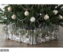 アズワンカタログ製品 デコレーションウッドフェンス ツリー足元飾り ホワイト&グリーン 入数:1個 38-34-3-2