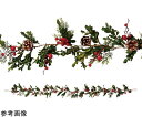 アズワンカタログ製品 ナチュラルクリスマスガーランド グリーン&レッドベリー 入数:1本 38-46-8-1