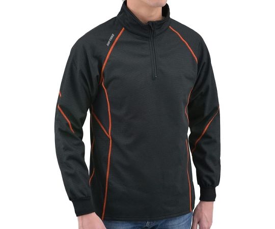 DAYTONA 防風防寒インナーシャツ ハーフジップタイプ オレンジ Sサイズ 1個 31960