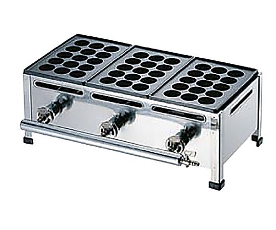カンダ AKSたこ焼台（15穴用）3枚掛セット 1個 067007-01