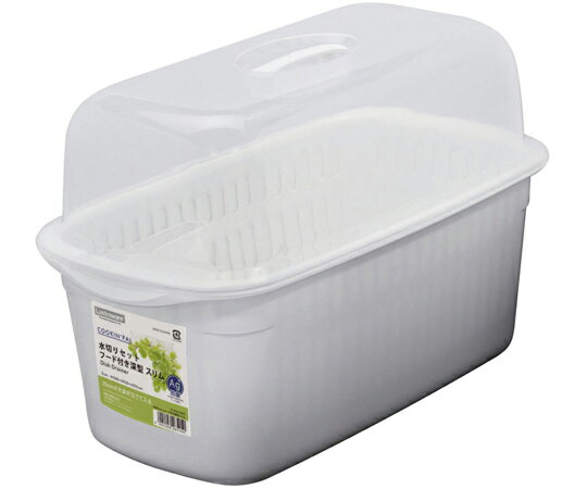 岩崎工業 水切りラック クッキングパル 水切りセットフード付深型 スリム 1個 K-1651 WH