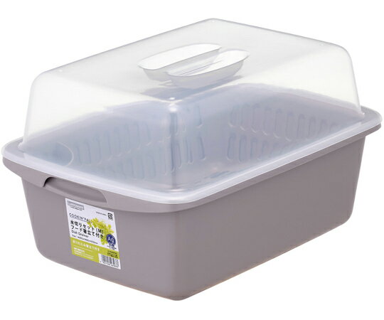 岩崎工業 水切りラック クッキングパル 水切りセットフード付き M型 箸立付 ベージュグレー 1個 K-1658..