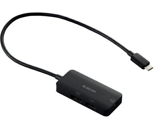 エレコム Type-Cドッキングステーション USB-C×1 USB-A×1 HDMI×1 ブラック 1個 DST-C31BK