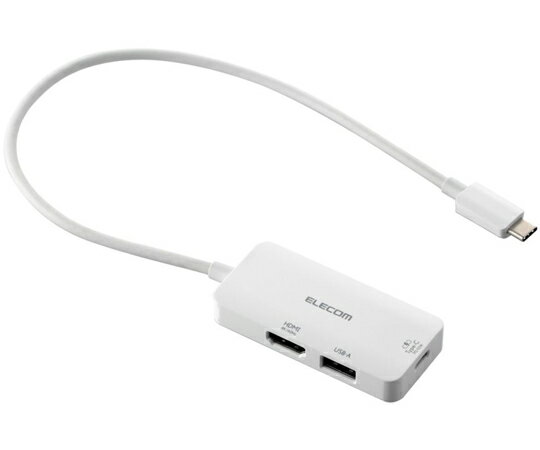 エレコム Type-Cドッキングステーション USB-C×1 USB-A×1 HDMI×1 ホワイト 1個 DST-C31WH