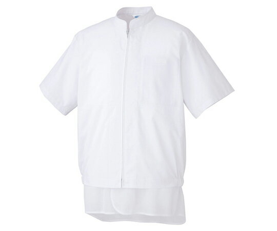 ミドリ安全 白衣　食品産業向け　男女共用　半袖ブルゾン　上　ポプリン　超薄　ホワイト　M 1着 MHS30..