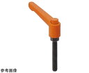 鍋屋バイテック クランプレバー 操作ボタンつき(おねじ) LDM-C 1個 LDM-6-20-OR-COR(4)