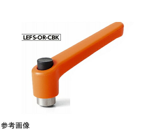 鍋屋バイテック プラクランプレバー 操作ボタンつき（めねじ・ステンレス製） LEFS-C 1個 LEFS-6-OR-CBK