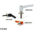 鍋屋バイテック クランプレバー 平座金組み込みタイプ・フラットタイプ(おねじ) LHM-LW 1個 LHM-5-32-LW20-BK(4)
