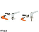 鍋屋バイテック クランプレバー 長穴用座金組み込みタイプ・フラットタイプ(おねじ) LHM-LWP・LHMS-LWP 1個 LHMS-5-40-LWP20-RD(4)