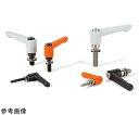 鍋屋バイテック クランプレバー ばね座金組み込みタイプ・フラットタイプ(おねじ) LHM-W・LHMS-W 1個 LHM-6-25-W-OR(4)