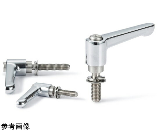 鍋屋バイテック クランプレバー 長穴用座金組み込みタイプ・フラットタイプ（おねじ・ステンレス製） LHMS-LWP-CR 1個 LHMS-6-12-LWP20-CR