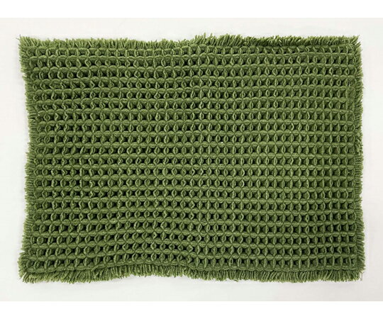 マルナカ ワッフルバスマット 35×50cm グリーン 1枚 7017