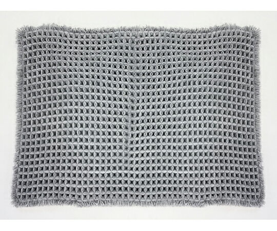 マルナカ ワッフルバスマット 45×60cm グレー 1枚 7019