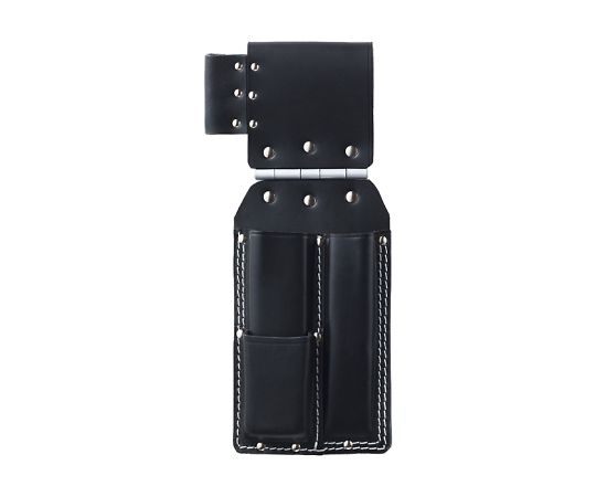 伝説 道具差 曲尺差付きノミ差しポッケ付（寸・寸4）2丁差 本革 黒革 丁番付き 1個 LEG-414