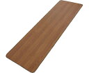 マルナカ 日本製 木目調サッと拭けるロングマット 45×120cm チーク 1枚 6242