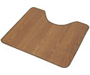 マルナカ 日本製 木目調サッと拭けるトイレマット 55×60cm チーク 1枚 6464