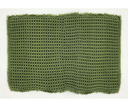 マルナカ ワッフルバスマット 45×60cm グリーン 1枚 7020