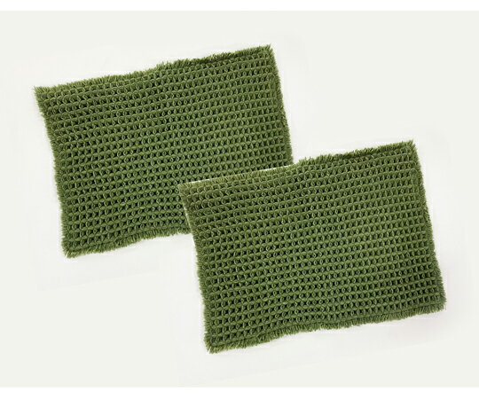 マルナカ ワッフルバスマット 35×50cm グリーン 2枚入 2枚入 6737
