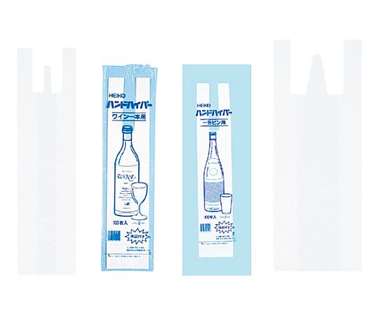 シモジマ ポリエチレン手堤袋 ハンドハイパー（100枚入）ビール6本用 1箱(100枚入) 1294070