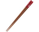 イシダ(キッチン用品) 箸 18cm 華うさぎ 子供用 レッド 1組 17058-1