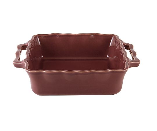 BRETAGNE CERAMIQUE INDUSTRIE アポーリア スクウェアベイキングディッシュ 25cm プルーン 110025062 1..