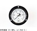 長野計器 普通形圧力計(Φ60) 埋込形D枠(取付穴) -0.1〜1MPa 検査証明書付 1個 AA15-223(4)