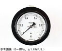 長野計器 普通形圧力計(Φ75) 埋込形D枠(取付金具) -0.1〜0.1MPa 検査証明書付 1個 AC15-121(4)