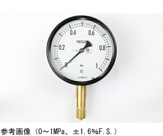 長野計器 密閉型圧力計（100Φ） 立形A枠 蒸気用 0.25MPa 検査証明書付 1個 BE10-131
