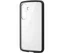 エレコム Galaxy S24(SC-51E)用ハイブリッドケース TOUGH SLIM LITE フレームカラー 背面クリア ストラップシート付属 ブラック 1個 PM-G241TSLFCBK