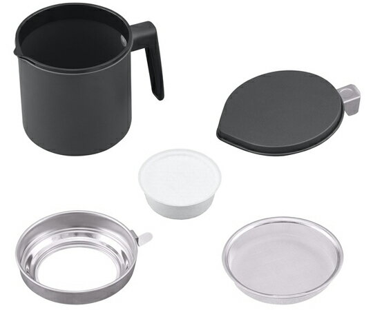 アイリスオーヤマ 活性炭オイルポット800ml カートリッジ1個付 ブラック 1個 H-OP800