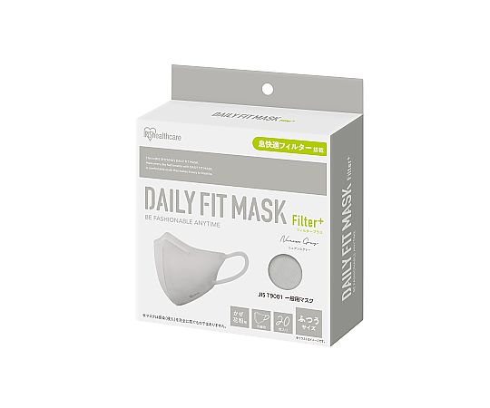 アイリスオーヤマ デイリーフィットマスク フィルタープラス ふつうサイズ 20枚入 1個 RN-H20SXH