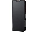 エレコム BASIO active2/シンプルスマホ7/BASIO active/シンプルスマホ6用レザーケース 手帳型 UltraSlim 薄型 磁石付き ブラック 1個 PM-S243PLFUBK