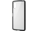 エレコム Xperia 10 VI(SO-52E)用ハイブリッドケース TOUGH SLIM LITE フレームカラー 背面クリア ストラップシート付属 ブラック 1個 PM-X241TSLFCBK