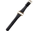 エレコム Apple Watch 41/40/38mm用バンド ソフトレザー スリムタイプ &me チャコールグレー 1本 AW-41BDLJGY