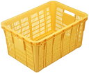 岐阜プラスチック工業 プラスケツト イエロー 持手付 外寸(mm):705×493×342 外寸(mm):662×464×332 NO750 2ホンタイ Y 1個
