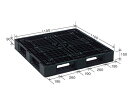 岐阜プラスチック工業 リスパレット JLタイプ 積載荷重(kg):1000(定型物に限る)総重量(副資材関連含む)(g):9950 JL-D4-1111L ブラツク 1個