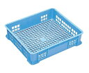 岐阜プラスチック工業 トレー、めんコンテナー ブルー 外寸(mm):480×420×116 内寸(mm):450×392×108 T-17 B 1個