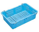 岐阜プラスチック工業 プラスケツト ブルー 持手付 外寸(mm):660×470×219 外寸(mm):660×450×200 NO480トッテツキ B 1個