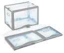 岐阜プラスチック工業 リスボックス クリア/グレイ 外寸(mm):457×324×310 内寸(mm):445×312×290 40B2 モチテアナツキ C/GY 1個