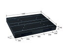 岐阜プラスチック工業 リスパレット JCKタイプ タイプ:両面使用型(R-リバーシブルタイプ)(表・裏同形状)外寸(mm):1100×1600×145 JCK-R2-110160 ブラツク 1個