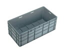 岐阜プラスチック工業 TP規格コンテナー グレイ 外寸(mm):1005×503×381 内寸(mm):970×468×369 TP-494L-G GY 1個
