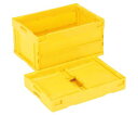 岐阜プラスチック工業 折りたたみコンテナー 外寸(mm):530×366×272 内寸(mm):493×335×261 CB-S41NR Y 1個