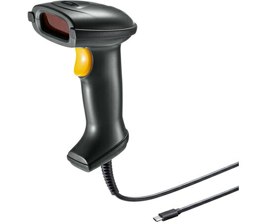 サンワサプライ Type-C 1次元レーザーバーコードリーダー BCR-TC1D1BK 1セット