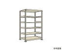 サカエ 中量棚CW型 500kg/段 単体 高さ2100mm 6段タイプ W1500×D450×H2100mm CW-2526 1個(4)