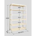 サカエ 中軽量棚MLW型 250kg/段 単体 高さ2400mm 6段タイプ W1800×D900×H2400mm MLW3766 1個(4)