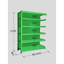 サカエ 中量棚PB型パネル付 500kg/段 連結 高さ2100mm 6段タイプ W1200×D900×H2100mm PBG-2366R 1個(4)
